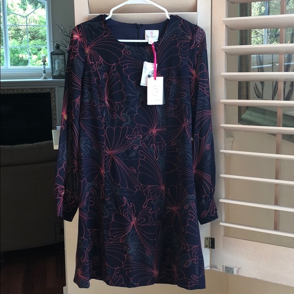 🦋Julie Brown NYC Navy Butterfly Dress🦋 - Picture 2 of 7